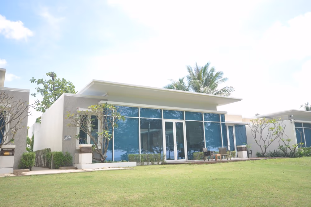 A three-bedroom beachfront villa in Mai Khao with a private pool.