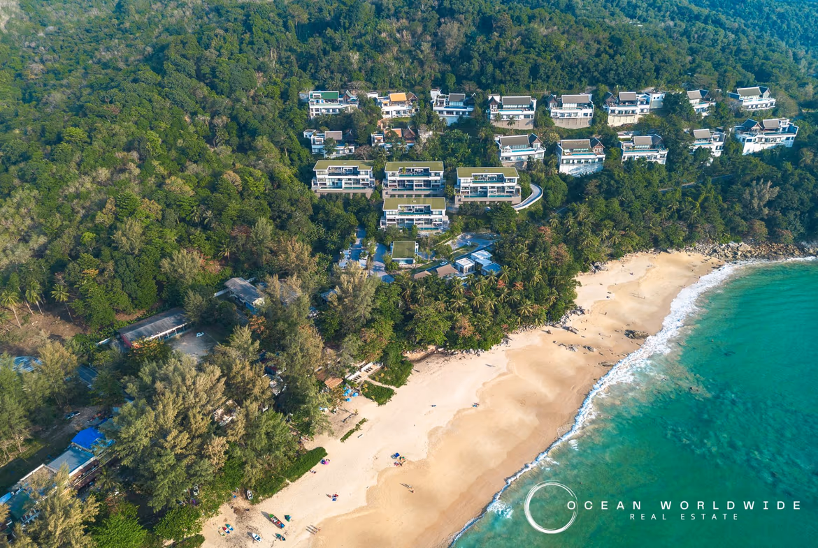 This is a hero exterior shot of a 4-bedroom apartment in Naithon. The apartment features stunning ocean views.