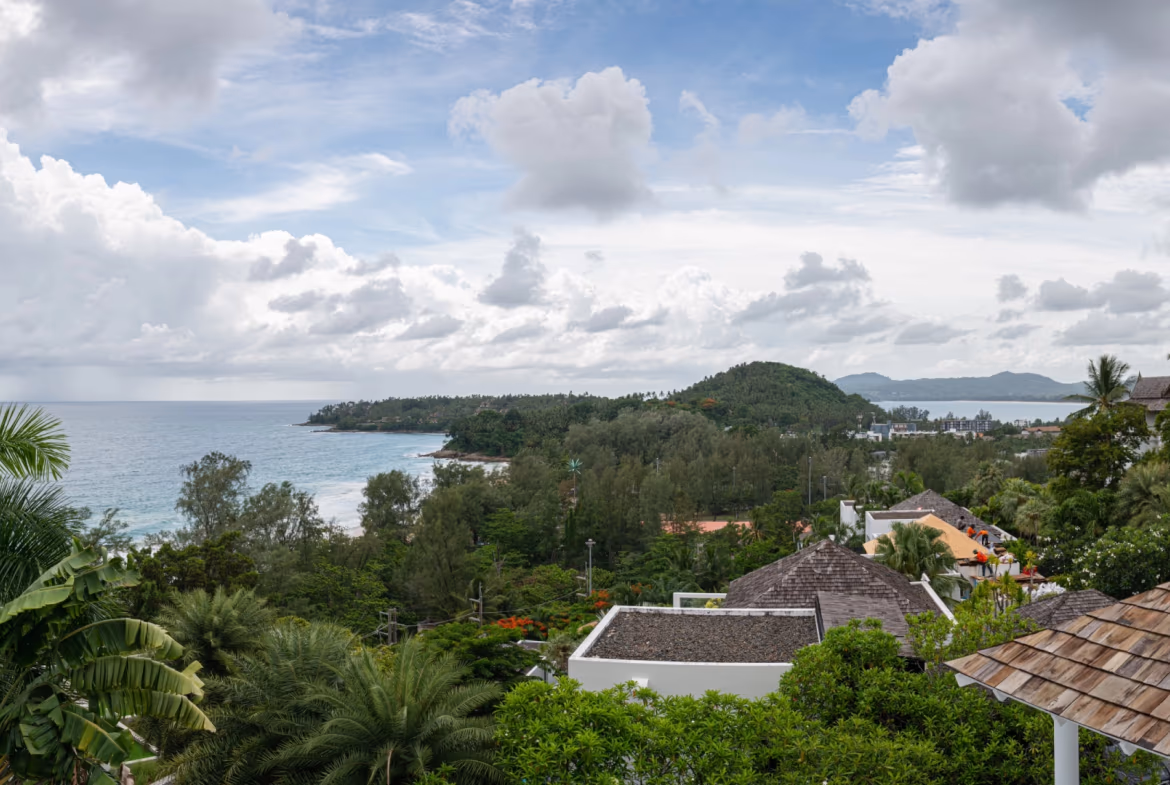 Ocean view from a condo balcony.