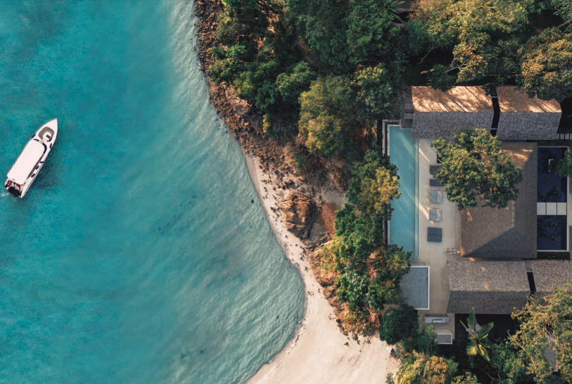 Absolute beachfront villa in Koh Kaew with a private pool.