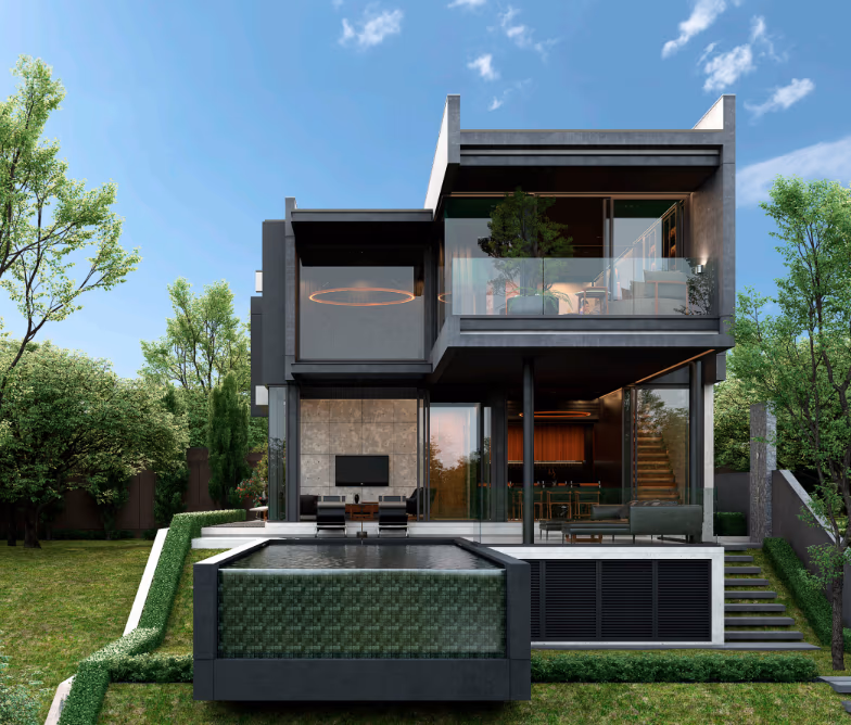 A spacious, well-lit bedroom with a large bed and direct access to an outdoor area.
