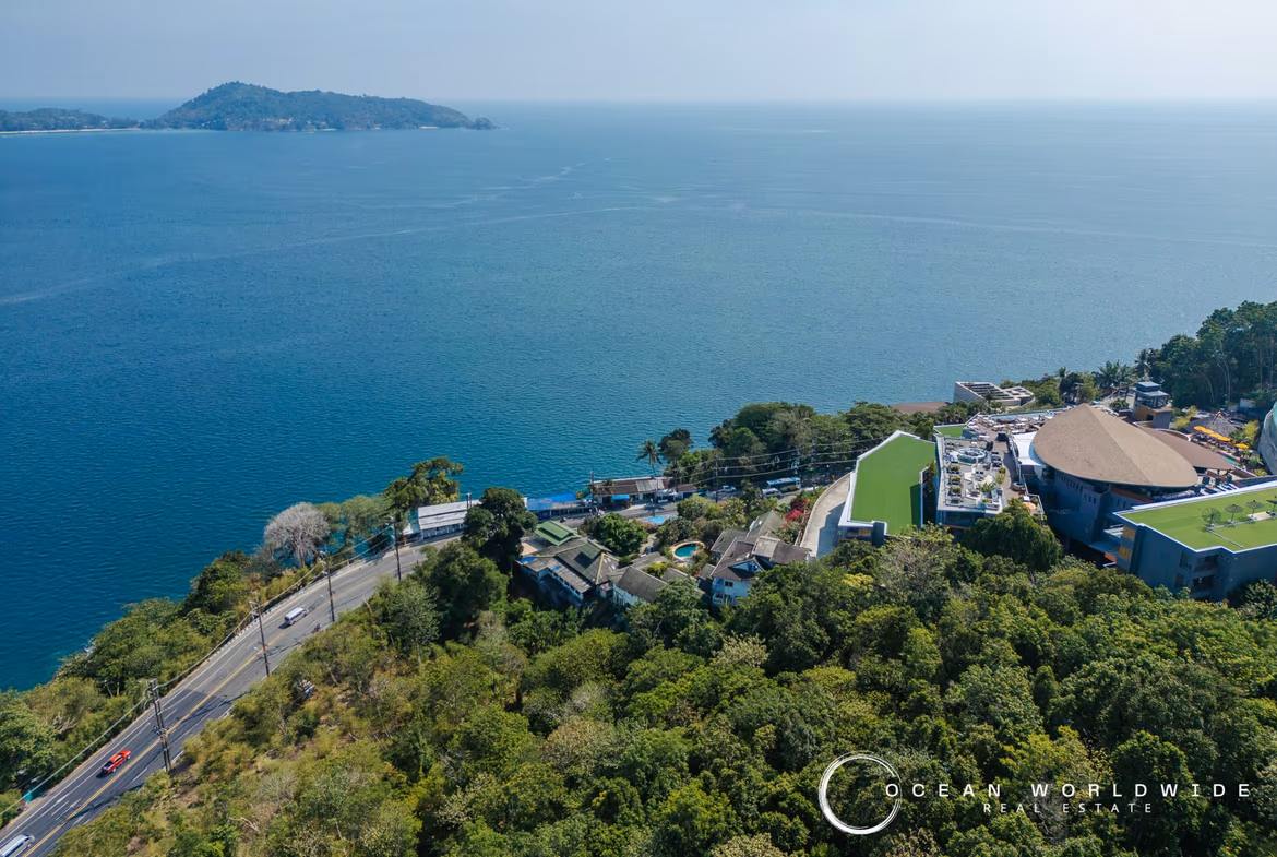 Exterior view of an eight-bedroom boutique hotel development in Patong, near the beach.