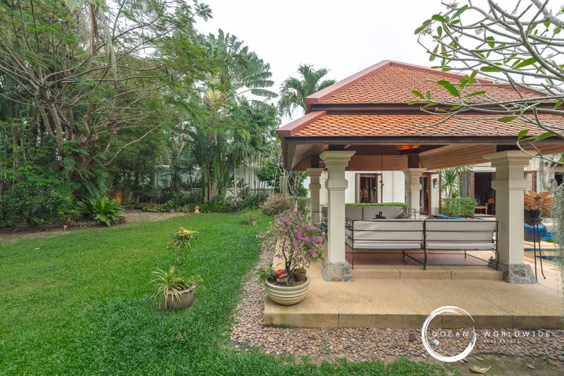 A four-bedroom villa in Phuket featuring a private pool.