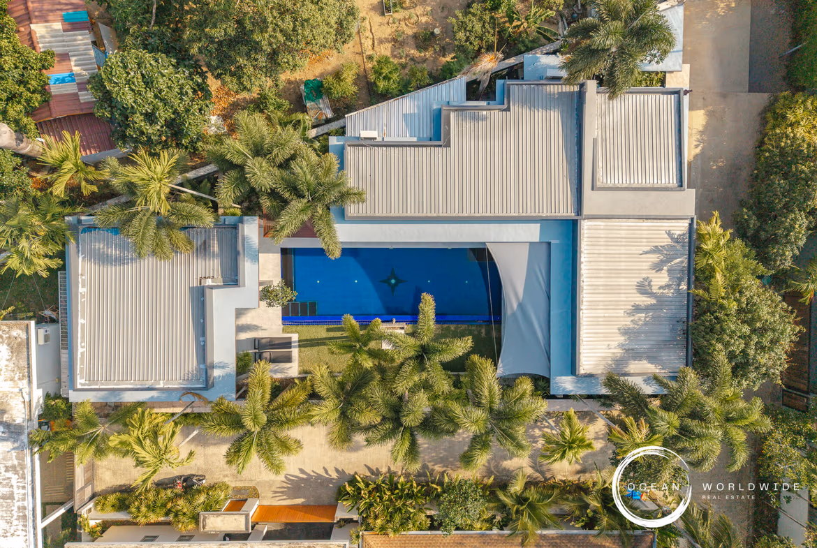 A 2-bedroom villa in Cherngtalay shows a private pool surrounded by a patio.